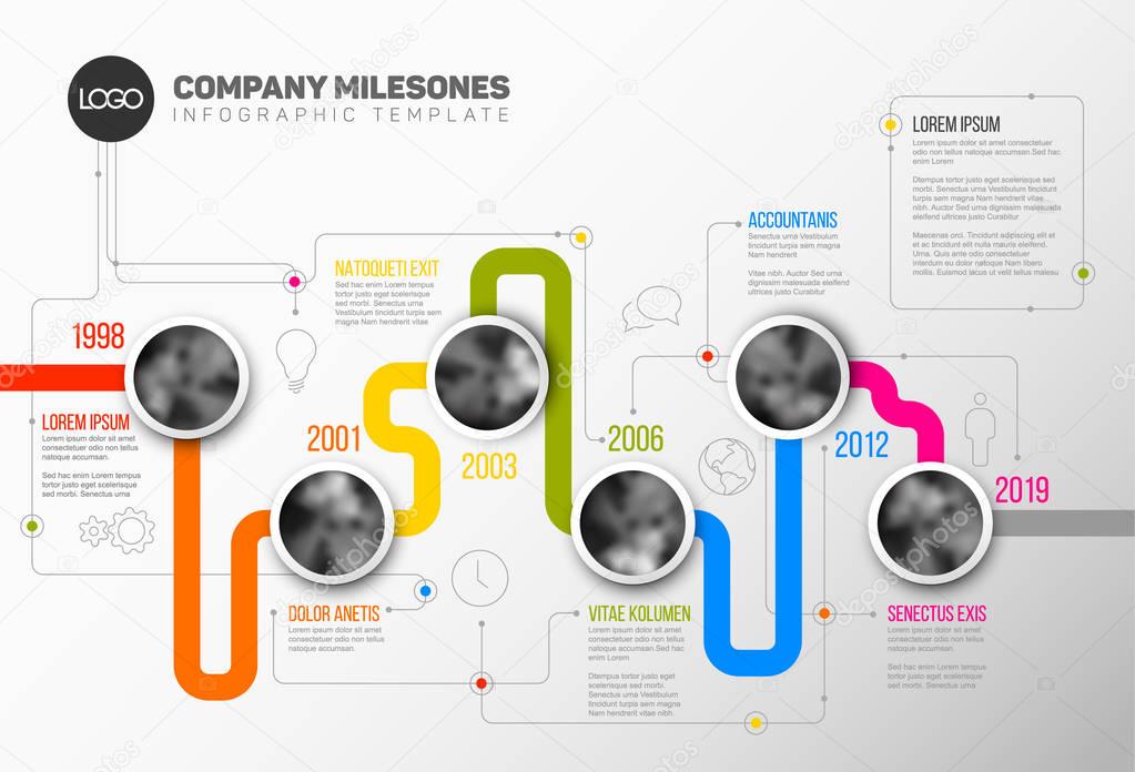  Infographic Company Milestones Timeline Template