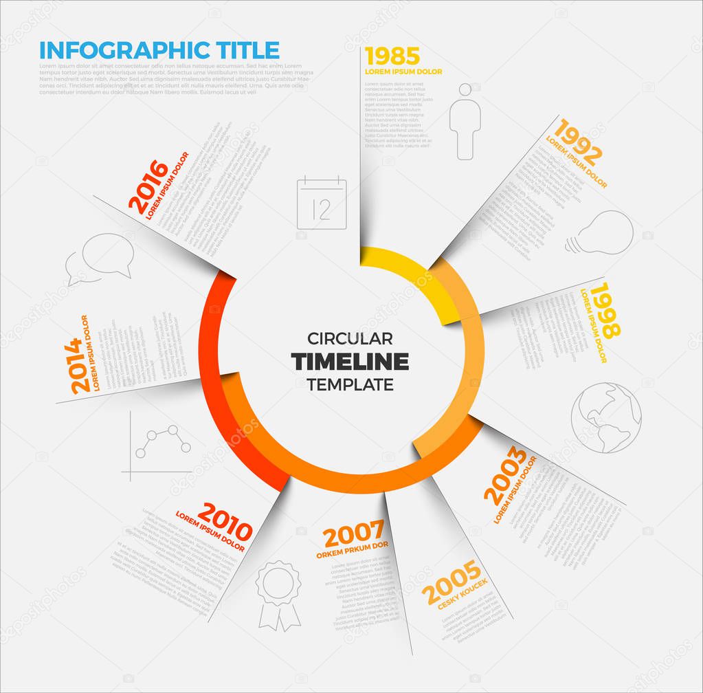  Infographic circular timeline report template