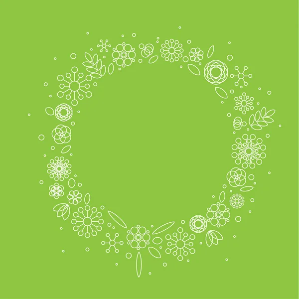 Cadre de fond floral minimaliste — Image vectorielle