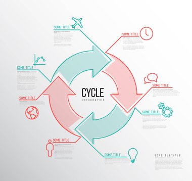Infographic döngüsü şablonu 