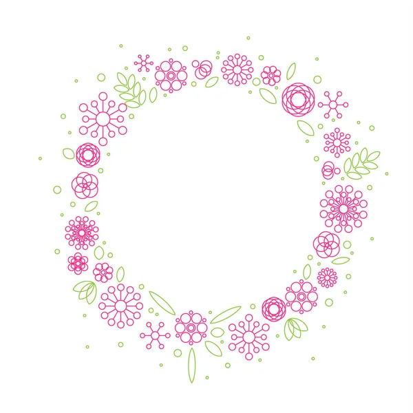 Minimalist floral background frame — Stock Vector