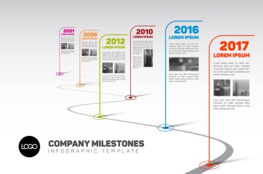 Company Milestones Timeline Template clipart
