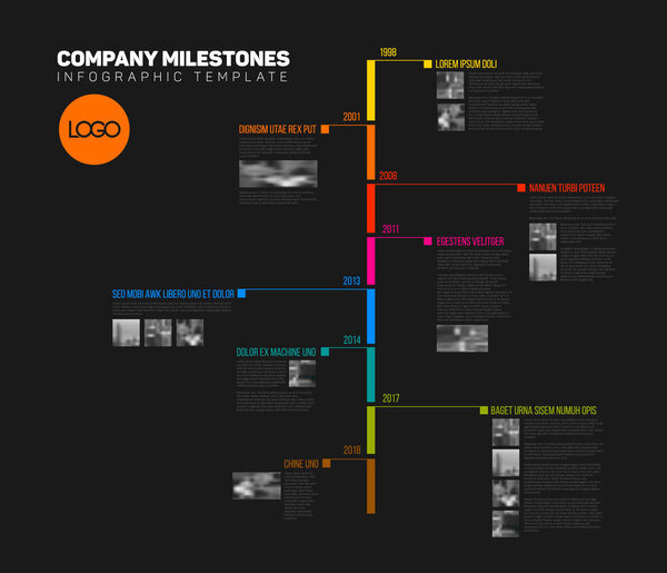 Infographic timeline report template 