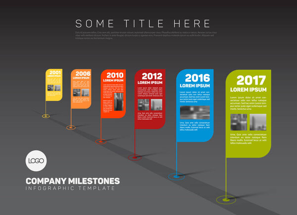 Infographic Company Milestones Timeline Template