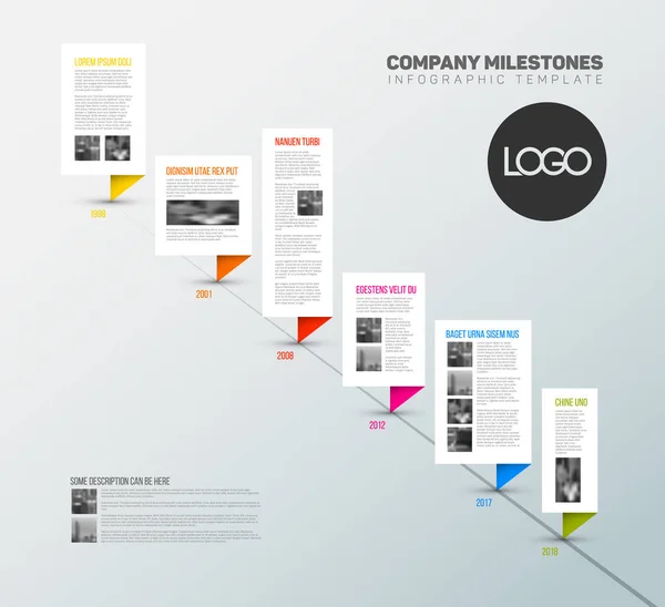 इन्फोग्राफिक टाइमलाइन अहवाल टेम्पलेट — स्टॉक व्हेक्टर