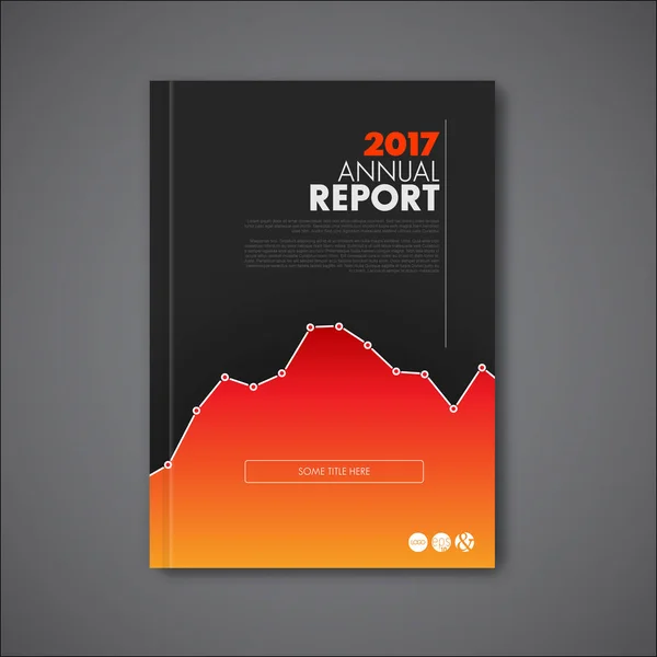 Plantilla de diseño de informe anual moderno — Vector de stock