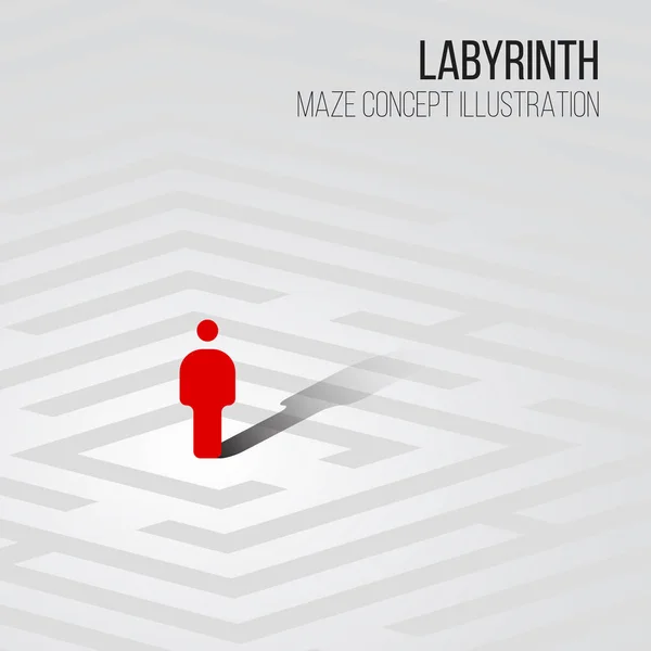 Labyrinth concept illustration — Stock Vector