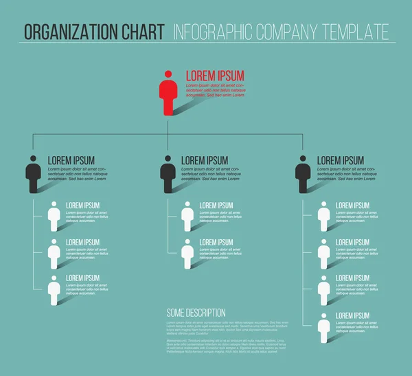 Hiérarchie minimaliste de l'organisation des entreprises — Image vectorielle