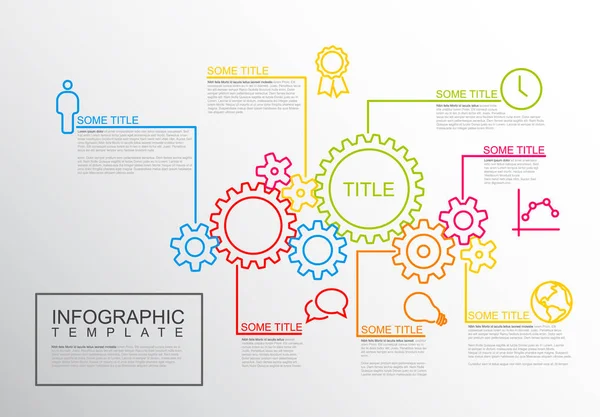 Modello di report infografico — Vettoriale Stock