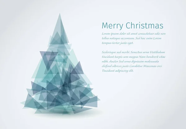 Arbre de Noël bleu abstrait — Image vectorielle