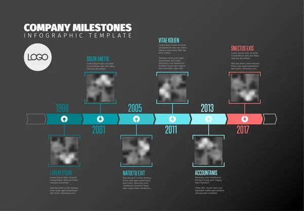 Company Milestones Timeline — Stock Vector