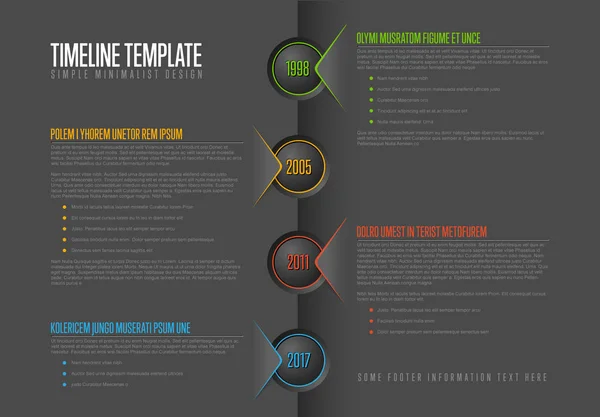 Infographic zaman çizelgesi raporu şablonu — Stok Vektör