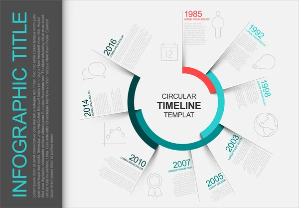 Plantilla de informe de línea de tiempo — Archivo Imágenes Vectoriales