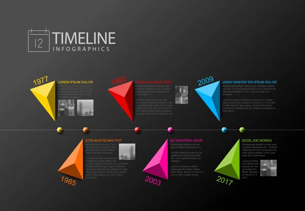 Infographic πρότυπο έκθεσης λωρίδα χρόνου — Διανυσματικό Αρχείο