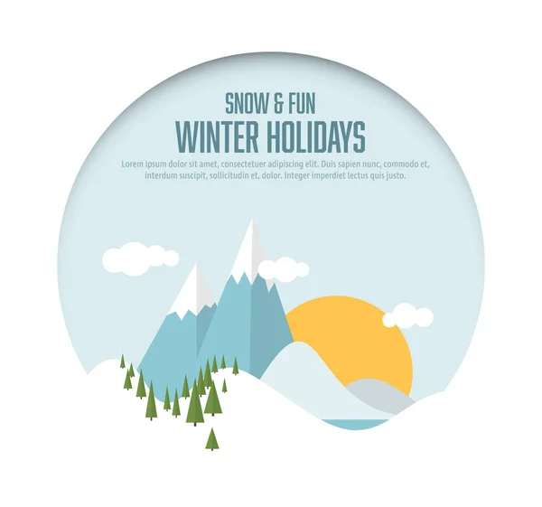 Winter holidays card — Stock Vector