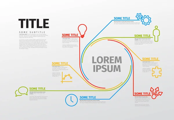 Infographic 다이어그램 서식 파일 — 스톡 벡터