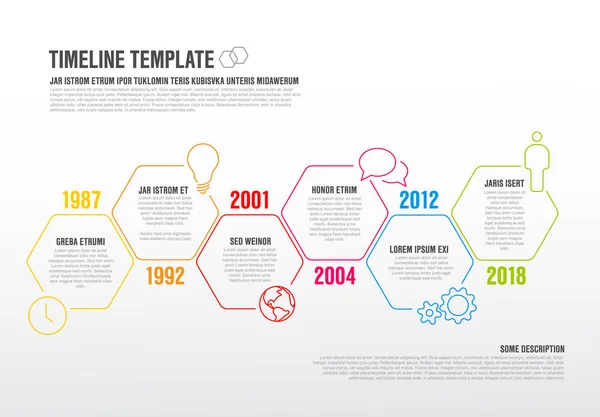 Modèle de chronologie infographique — Image vectorielle