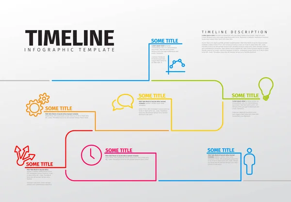 Infographic timeline template — Stock Vector