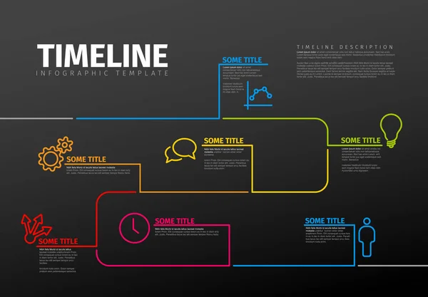 Modèle de chronologie infographique — Image vectorielle