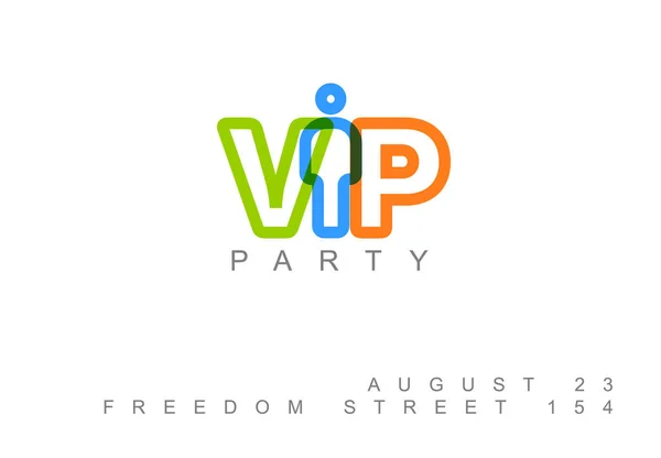 VIP club party Pozvánka šablona — Stockový vektor