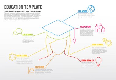 Okul eğitim Infographic şablonu