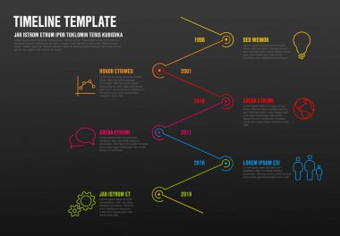 Infographic zaman çizelgesi şablonu 