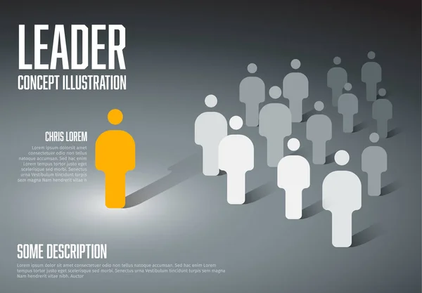 Ilustração conceito líder de equipe — Vetor de Stock