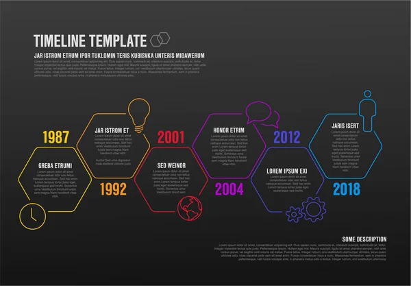 Modèle de chronologie infographique — Image vectorielle