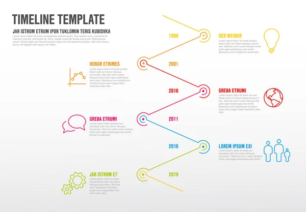 Infographic sjabloon tijdlijn — Stockvector