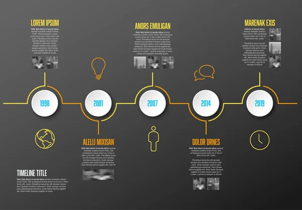 Plantilla de línea de tiempo de infografía — Archivo Imágenes Vectoriales