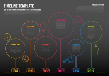Infographic zaman satırı şablonu 