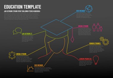 Okul eğitim Infographic şablonu