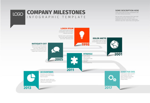 Company Milestones Timeline Template