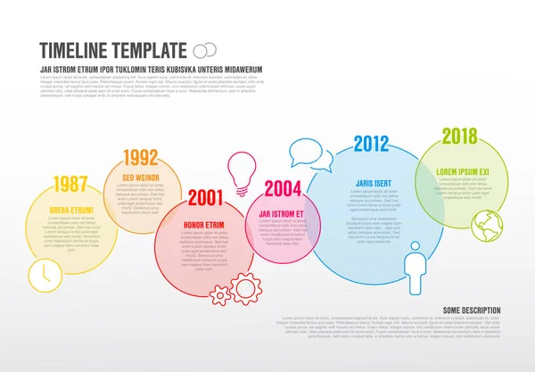 Infographic sjabloon tijdlijn — Stockvector