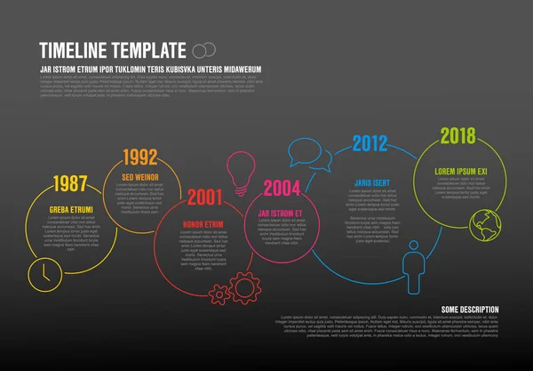 Infographic timeline template — Stock Vector