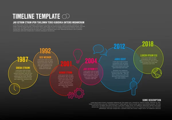 Modèle de chronologie infographique — Image vectorielle