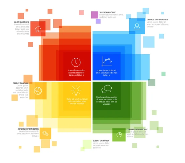 Modello diagramma infografico — Vettoriale Stock