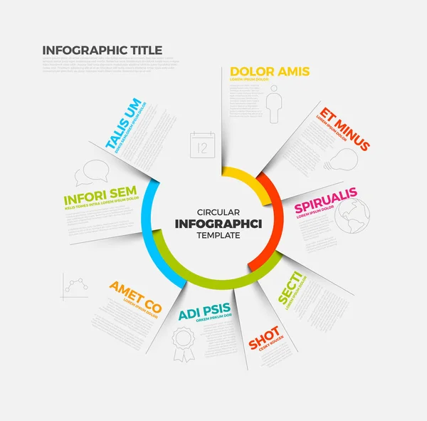 Modèle de rapport infographique — Image vectorielle