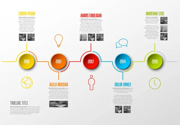 Plantilla de línea de tiempo de infografía — Vector de stock