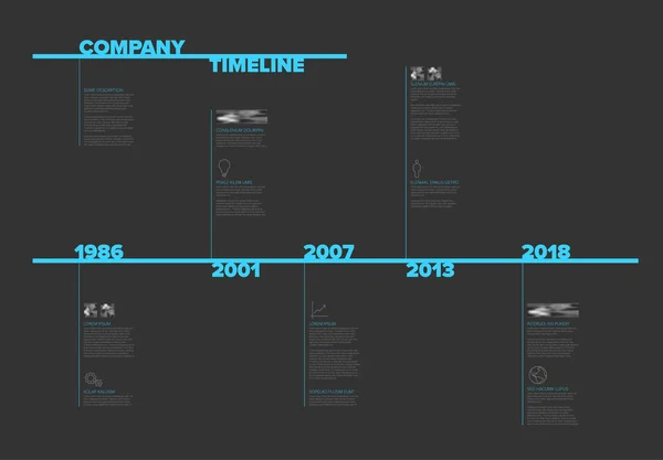 Modèle Rapport Vectoriel Infographie Timeline Avec Une Belle Typographie Version — Image vectorielle