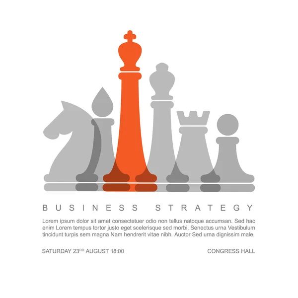 Modèle de concept de stratégie d'entreprise — Image vectorielle