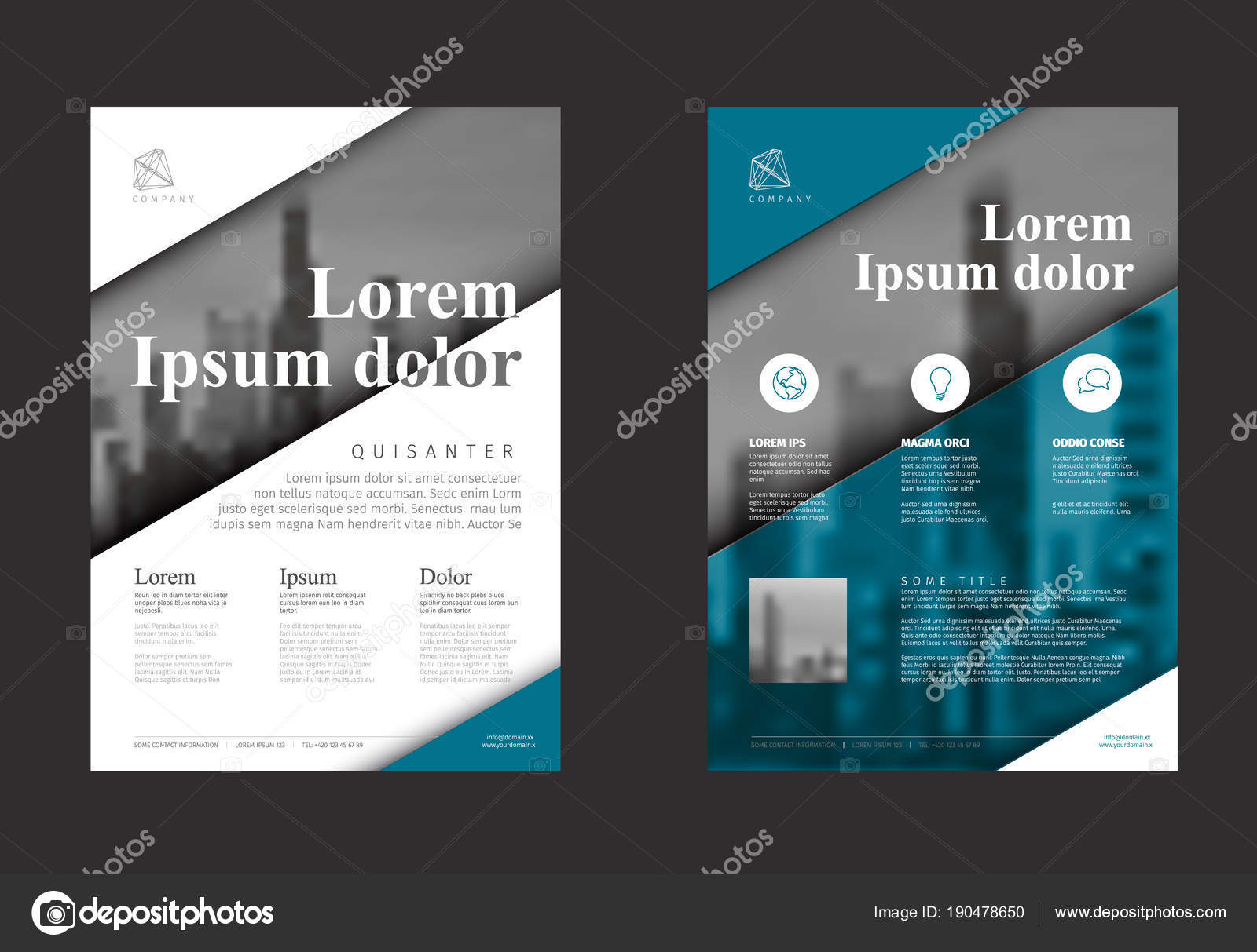 moderne blau business imagebroschre flyer vektor entwurfsvorlage mit foto und beispiel inhalt vektor von orson - Imagebroschure Beispiele moderne blau business imagebroschre flyer vektor entwurfsvorlage mit foto und beispiel inhalt vektor von orson - Imagebroschure Beispiele