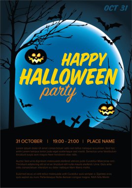 Balkabakları, yarasalar ve büyük aylı Cadılar Bayramı çizimleri