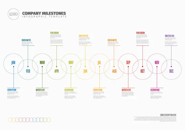 全年时间线模板 — 图库矢量图片