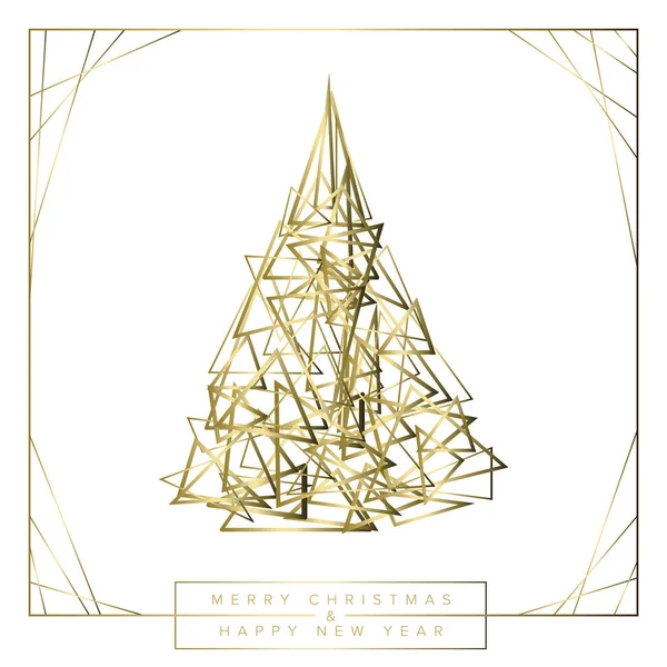 Moderne trendy kerstkaart — Stockvector