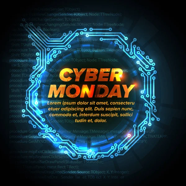 Šablona letáku kybernetického pondělí — Stockový vektor