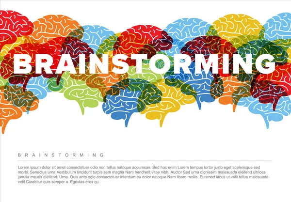 Brainstorming koncepció illusztráció sablon — Stock Vector