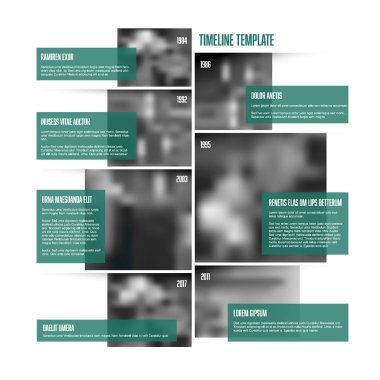 Büyük fotoğraflar ile Infographic zaman çizelgesi şablonu