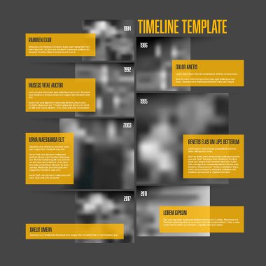 Büyük fotoğraflar ile Infographic zaman çizelgesi şablonu
