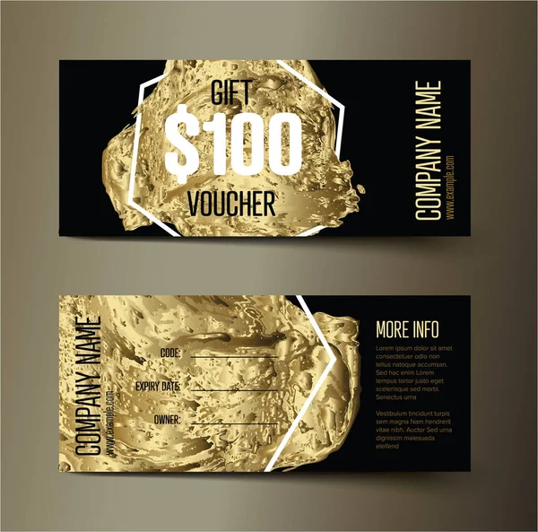 Gift voucher kaartsjabloon — Stockvector